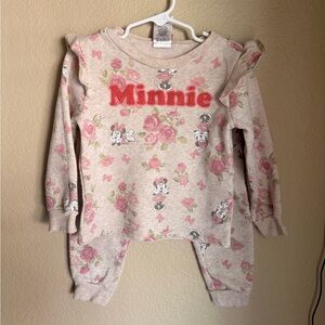 Disney Minnie Mouse Pink and Cream Floral Top